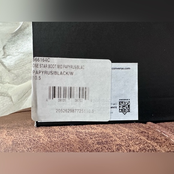 CONVERSE One Star Fleece Lined Hiker, Papyrus/Black, Size 10.5 - Picture 8 of 10